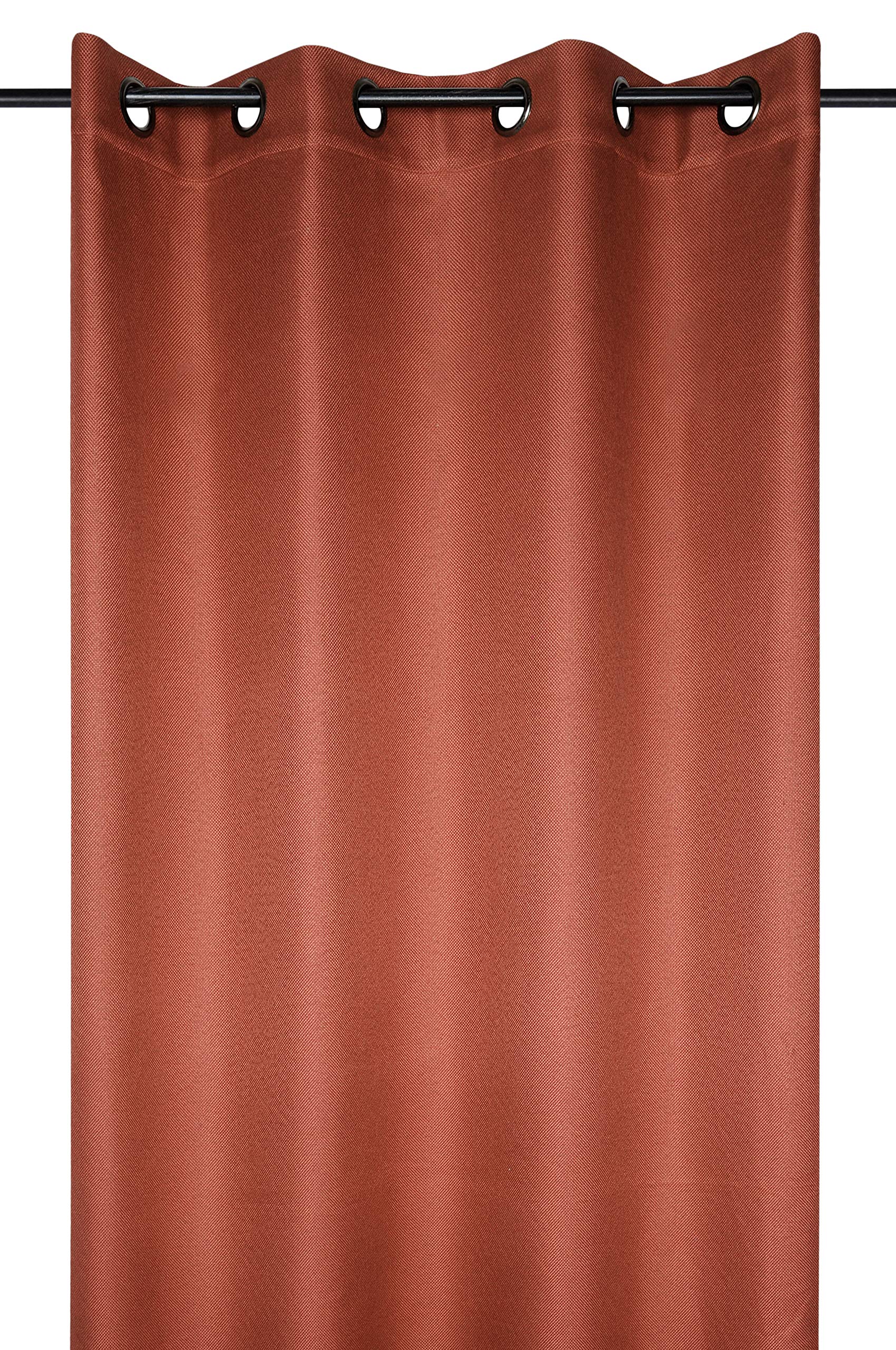 Stof Blackout Curtain - Copenhagen Eyelet Curtains for Living Room or Bedroom - Size 140 x 260 cm Terracotta - Window or Dressing Room Curtain - Blackout and Insulating - Ideal