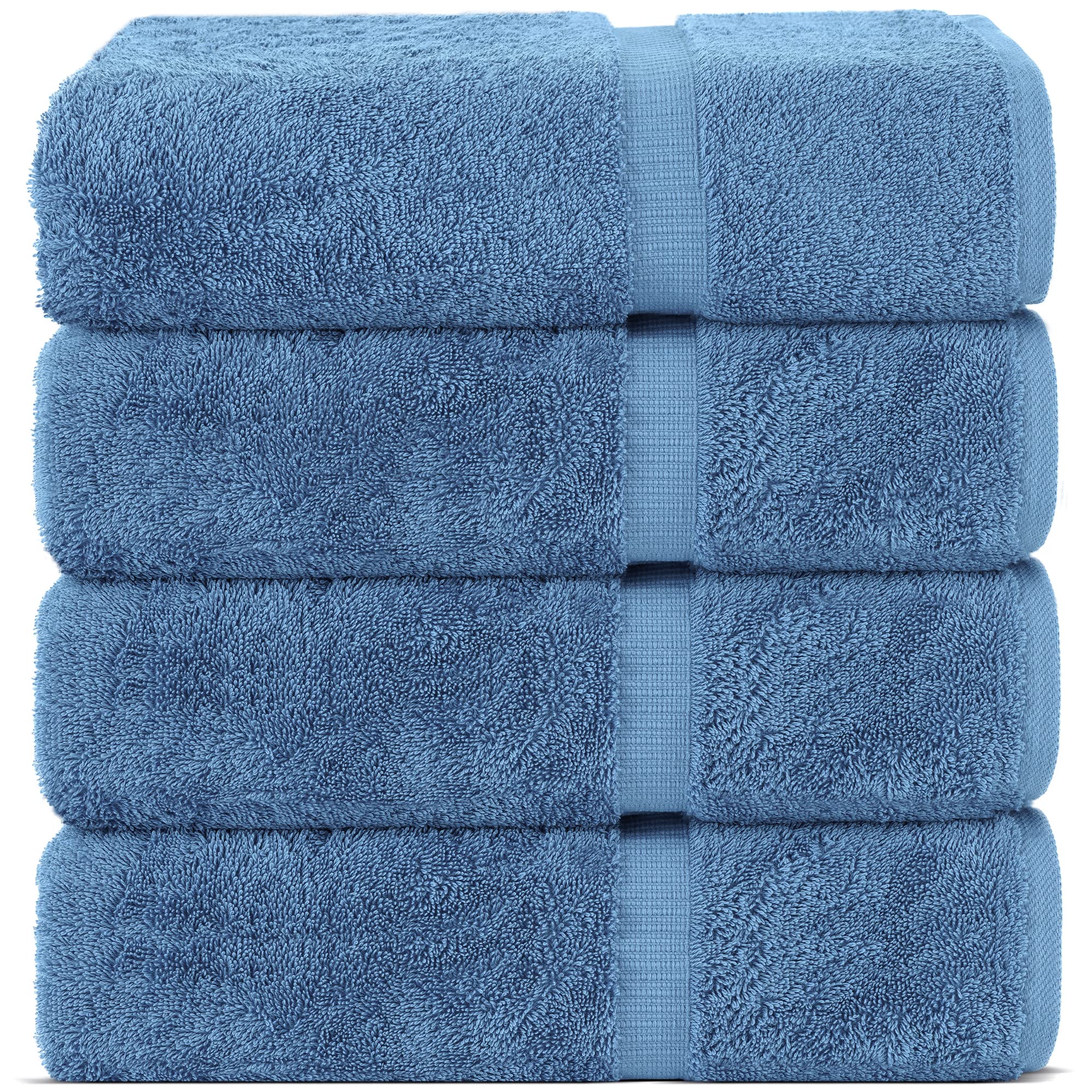 Photo 1 of Chakir Turkish Linens | Hotel & Spa Quality 100% Cotton Premium Turkish Towels | Soft & Absorbent (4-Piece Bath Towels, Wedgewood)