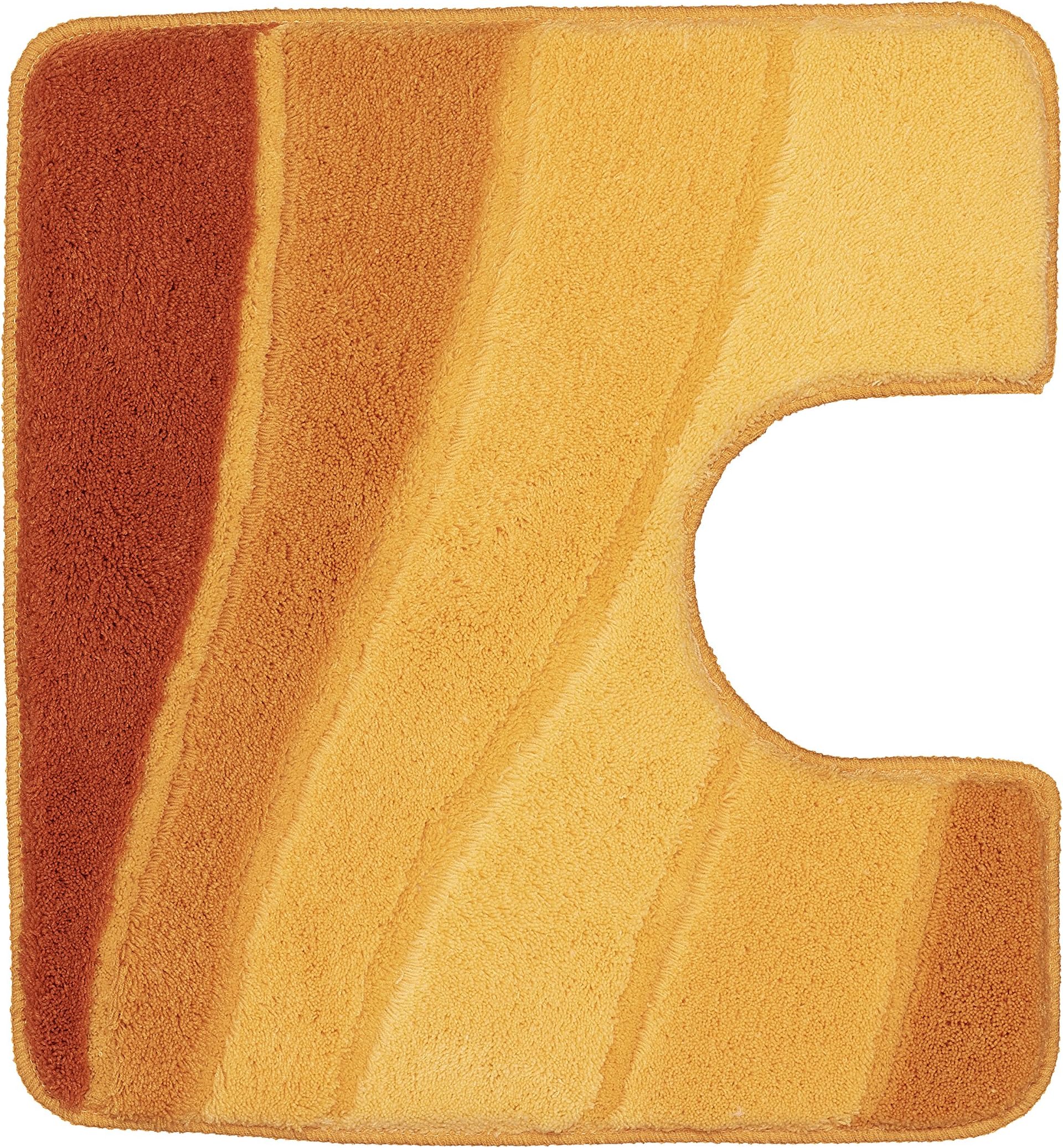 Meusch Ocean Bathroom Rug Suitable for Under-Floor Heating Saffron 55X50, WC-VORLAGE M.AUSSCHNITT multicoloured by Meusch