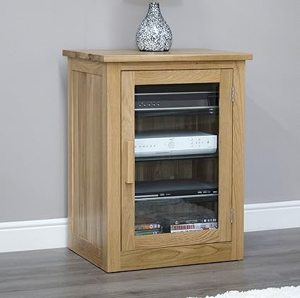 Arden Solid Oak Furniture Hi Fi Cabinet Amazon Co Uk Kitchen Home