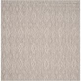 SAFAVIEH Washable Rug Outdoor Courtyard Collection - 4' Square, Beige & Beige, Non-Shedding & Easy Cleaning, Ideal for Patio,
