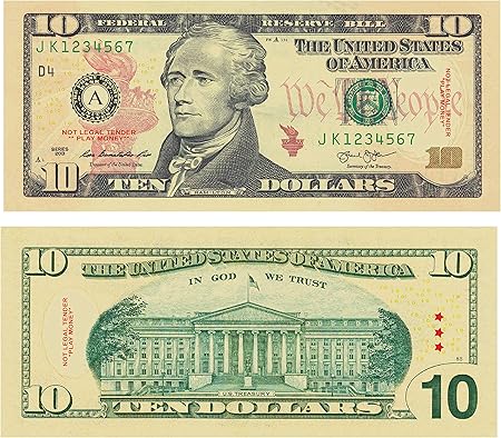 Amazon Hot Racks フェイク 10ドル札 100枚セット ジョーク どっきり おもちゃ