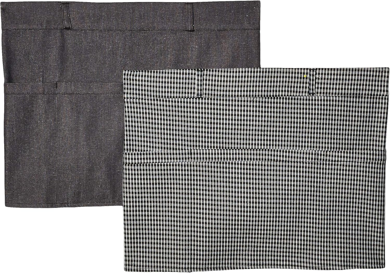 Chef Code unisex adult Mid-length, Denim Waist Aprons Work Utility Coveralls, Black/Light-gray, One Size US: Clothing