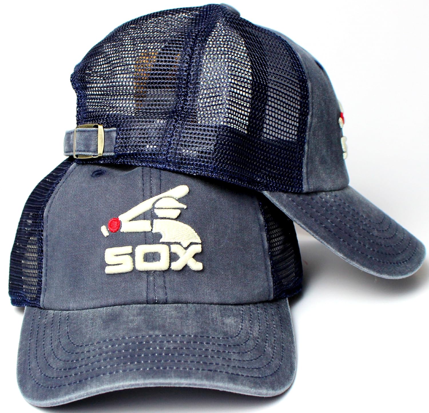 American Needle Chicago White Sox MLB Raglan Bones Soft Mesh Back Slouch Twill Cap Navy American Needle Chicago White Sox MLB Raglan Bones Soft Mesh Back Slouch Twill Cap Navy