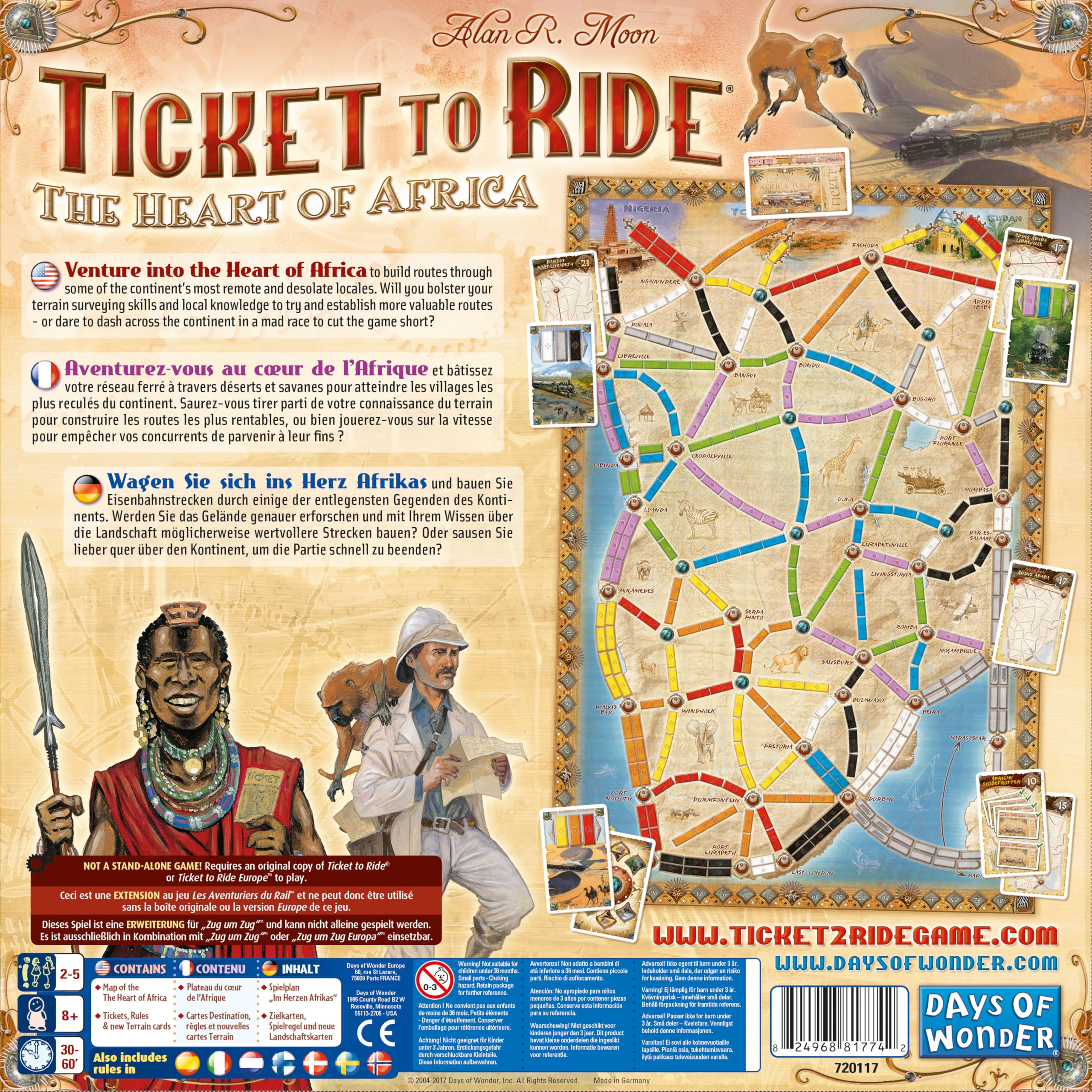 Mua Ticket to Ride The Heart of Africa Board Game EXPANSION - Train ...