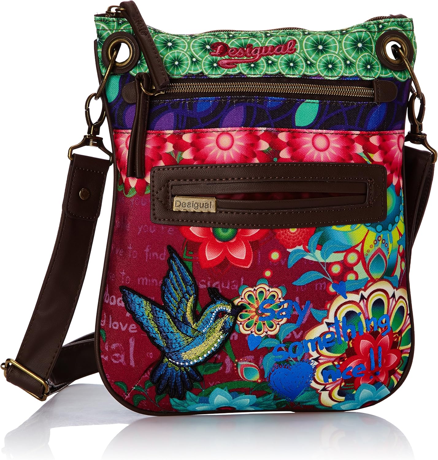 Desigual Bols Bandolera Paulina, Women's Bag, Multicolour (3119
