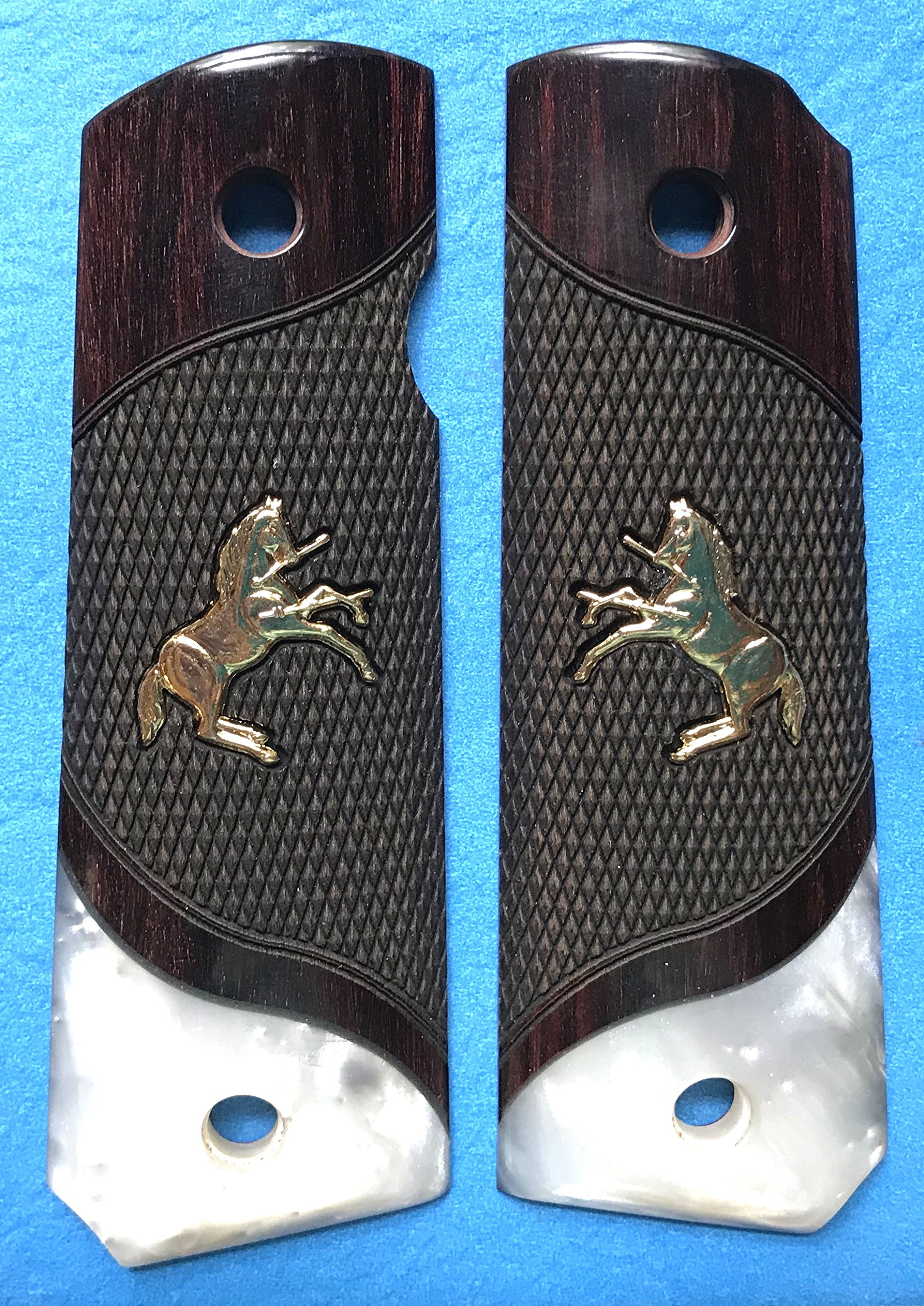 Buy Grip Supply Colt 1911 Grips, Rosewood/White Pearl with Colt Gold