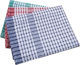 Quick Cleaning Supplies Pack of 10 Heavy Duty Cotton Kitchen Tea Towels 80g view 2