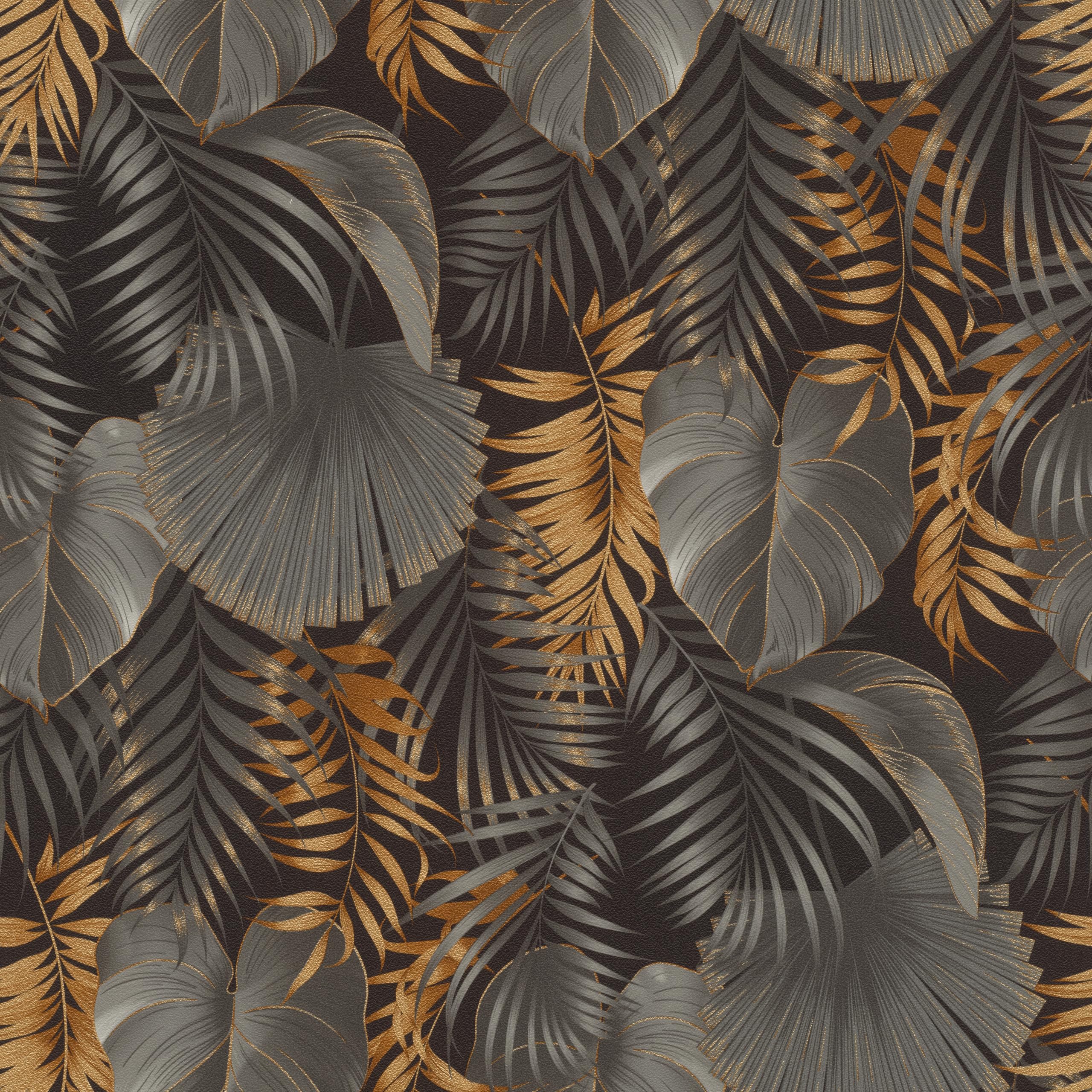 Rasch Wallpaper, Vinyl, Black-Gold