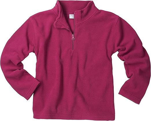 WELLYOU Kids Fleece Half-Zip Sweater BlackBerry Size 4 Years: Amazon.co.uk: Clothing