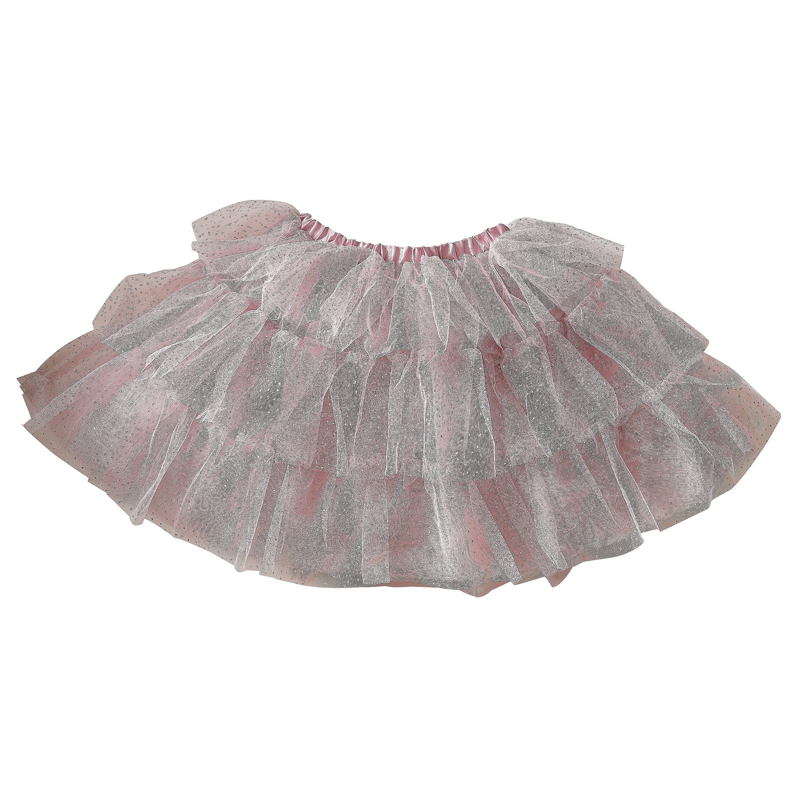 Ginger Ray Girls Pink & Starlight Silver Sparkle Fairy Princess Tutu for Christmas Costume Parties Age: 3-5 Years