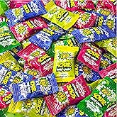 Sour Hard Candy, Sour Candy Individually Wrapped, 1 Lb Bag | Green Apple, Watermelon, Blue Raspberry, Lemon, Candy for Goodie Bags