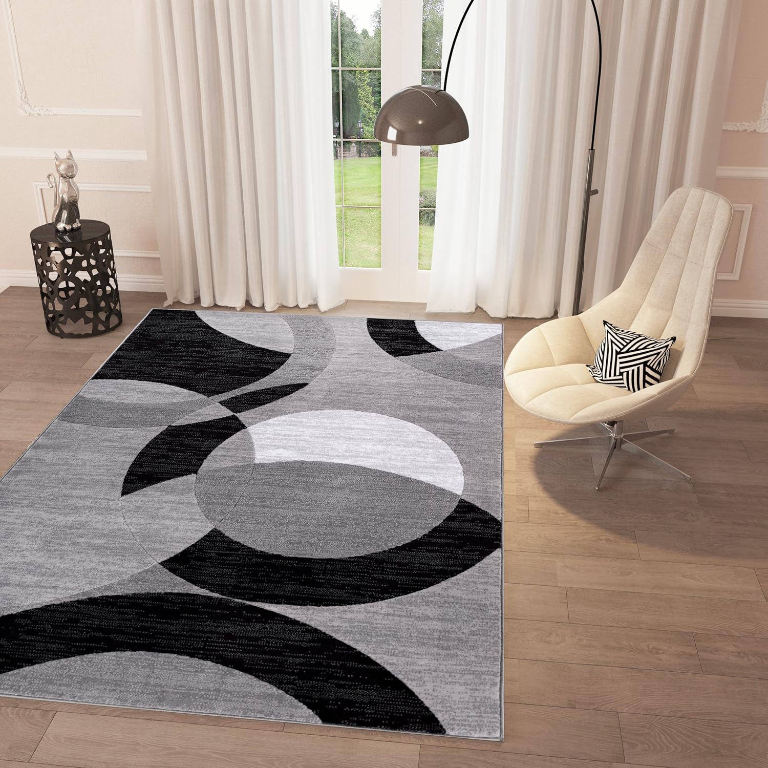 Best Black And White Geometric Carpet
