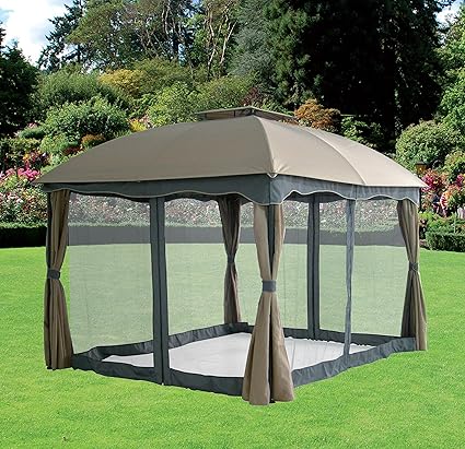 Gazebo Model Sidney With Curtains And Mosquito Nets 3 X 4 M With