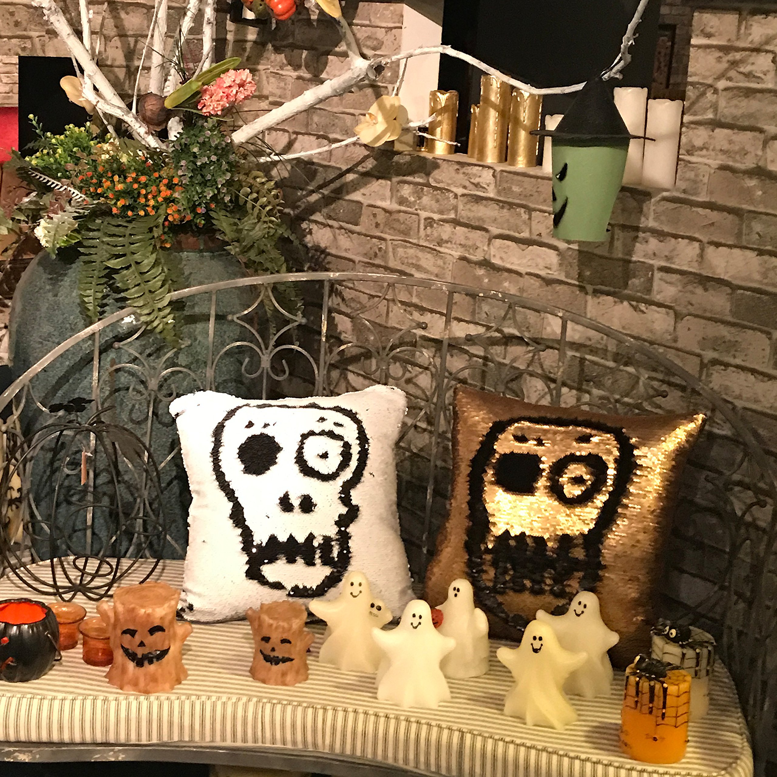 NordECO Decorative Mermaid Reversible Sequins Pillow Cases Cushion Cover, No Pillow Insert , Black and White, 16\