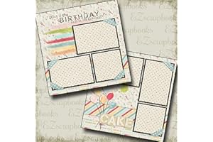 EZSCRAPBOOKS QUICK PAGES BIRTHDAY - Premade Scrapbook Pages - EZ Layout 160