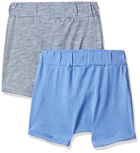 Baby-Boys Flat Front Regular fit Cotton Shorts (Pack of 2)