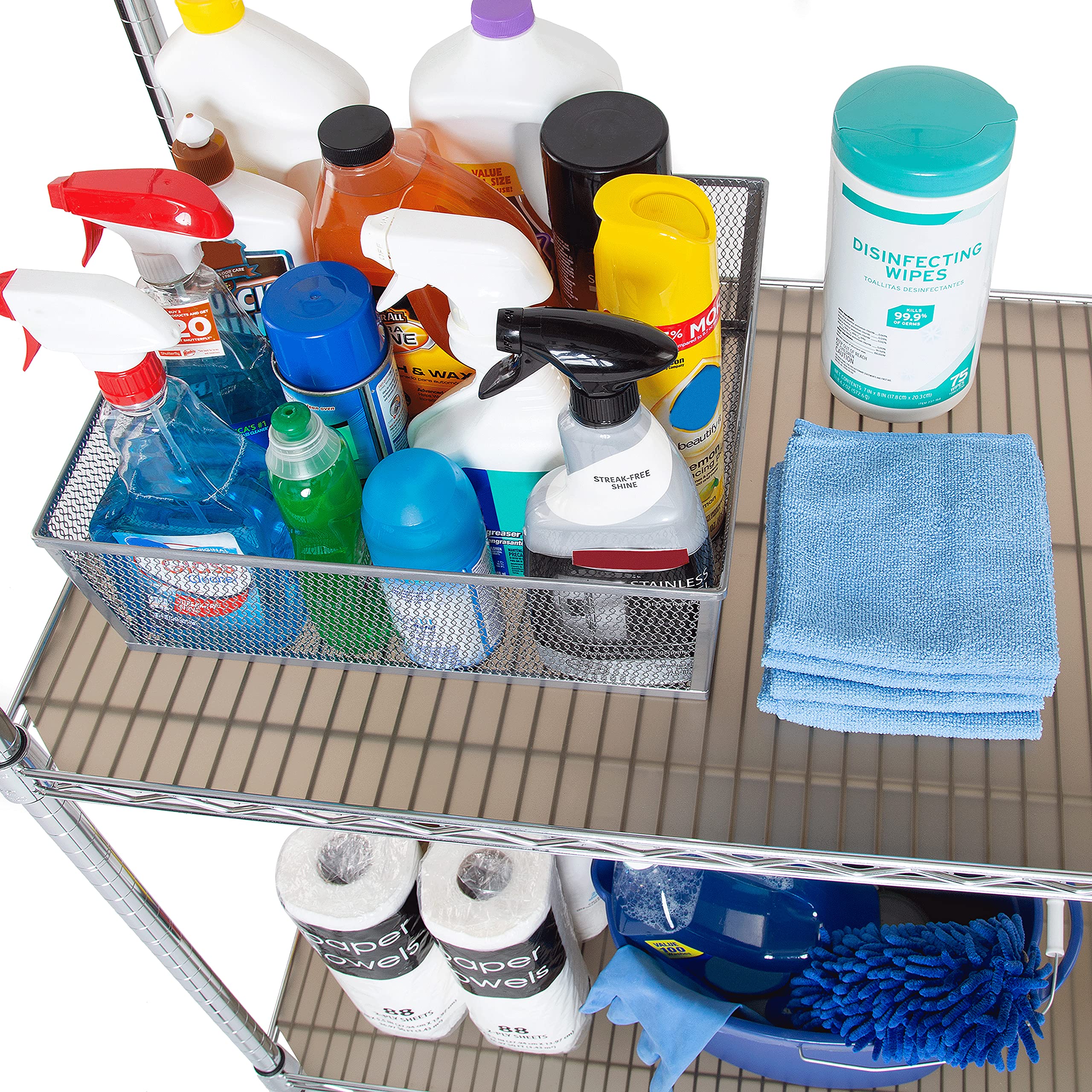 Photo 1 of **ONLY ONE**
Seville Classics Heavy Duty Fitted Wire Shelf Liners Water-Resistant Protector Mat, Non-Adhesive, for Wired Shelves, Office, Kitchen, Garage (2 Pieces), Semi-Transparent Taupe, fits 30" x 14" Shelf