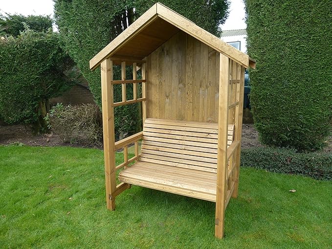 Wooden Arbour Seat Solid Wood Outdoor Garden Patio Furniture Amazon
