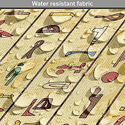 Ambesonne Egyptian Print Fabric by The