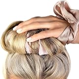 Brushworks Heatless Curling Hair Scrunchie Pink Satin Overnight Damage-Free view 7