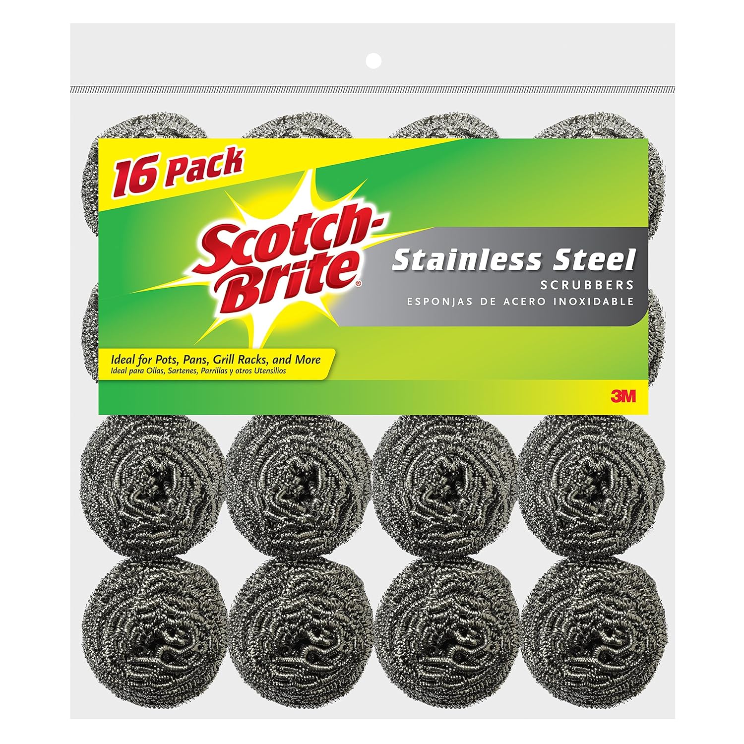 Amazon.com: Scotch-Brite Stainless Steel Scrubbing Pad, 2-Pads/Pk, 24-Packs (48 Pads Total): Health & Personal Care