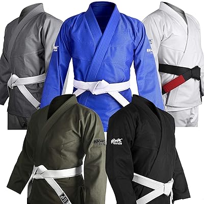 Brazilian Jiu Jitsu Gi BJJ Gi for Men &amp; Women Grappling gi Uniform Kimonos Ultra Light, Preshrunk, Free White Belt!!!