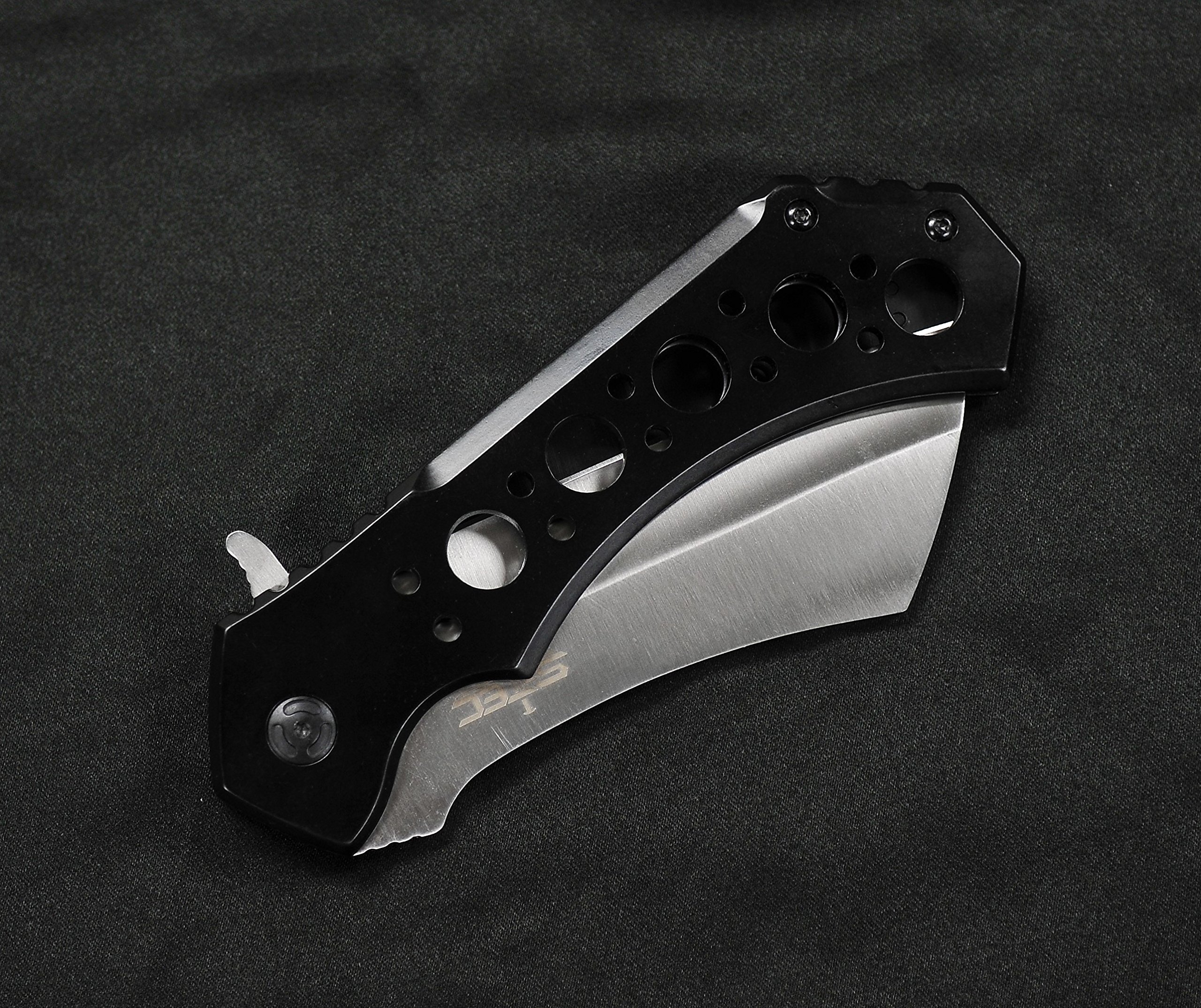 STEC 12inch Rugged Chef Field Tactical Folding Cleaver (Steath