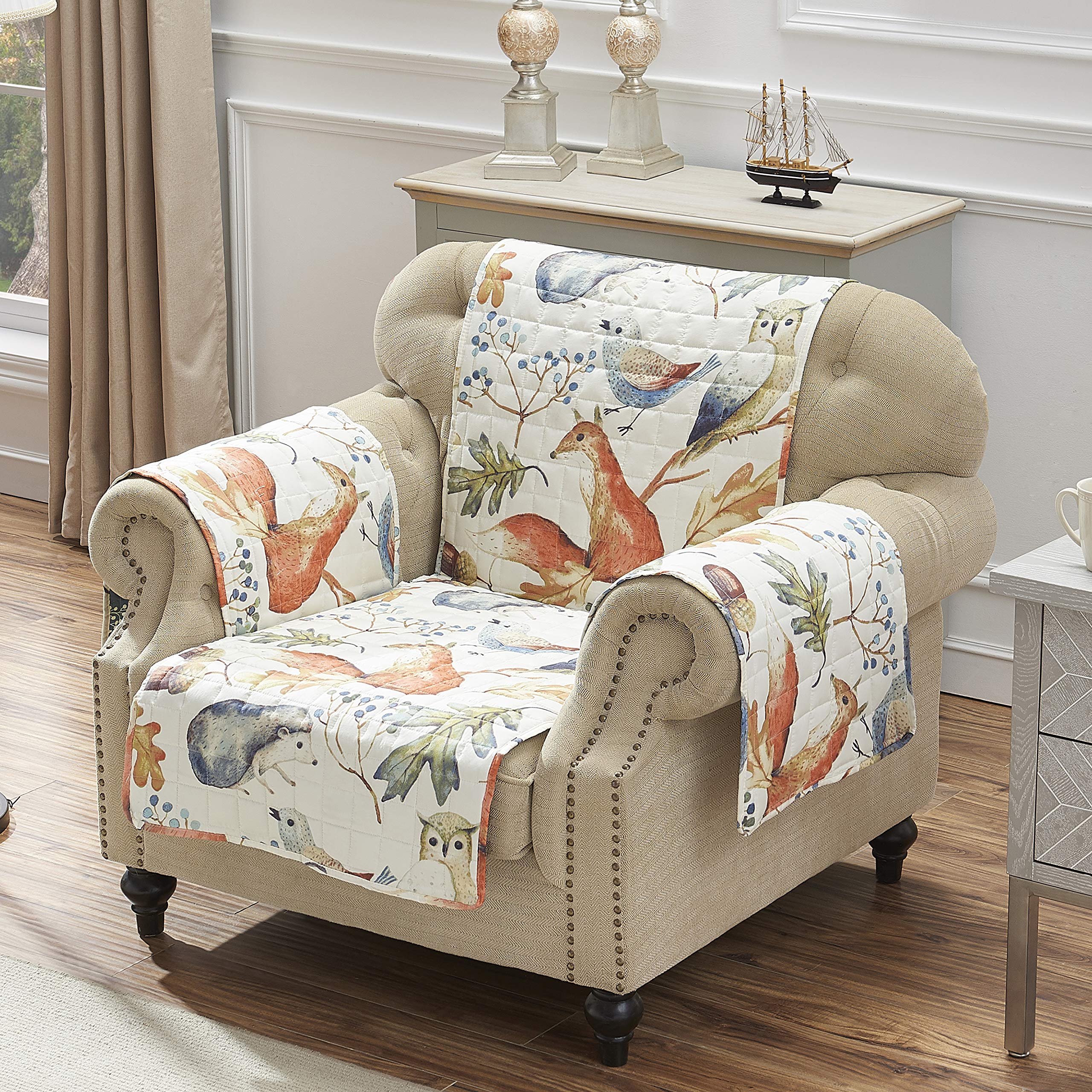Greenland Home Barefoot Bungalow Willow Slipcover, Arm Chair, Natural