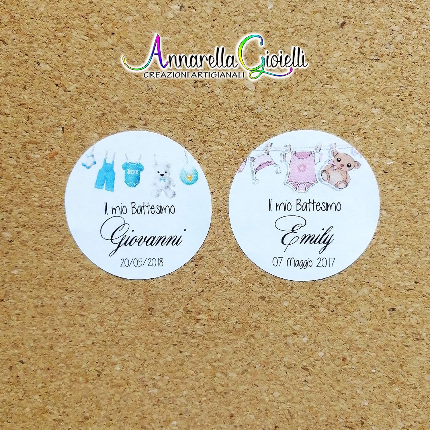 Adesivi Per Battesimo E Nascita Bimba E Bimbo Varie Misure