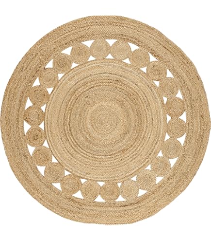 Amazon.com: JONATHAN Y Jute Medallion Circle Natural 6' Round