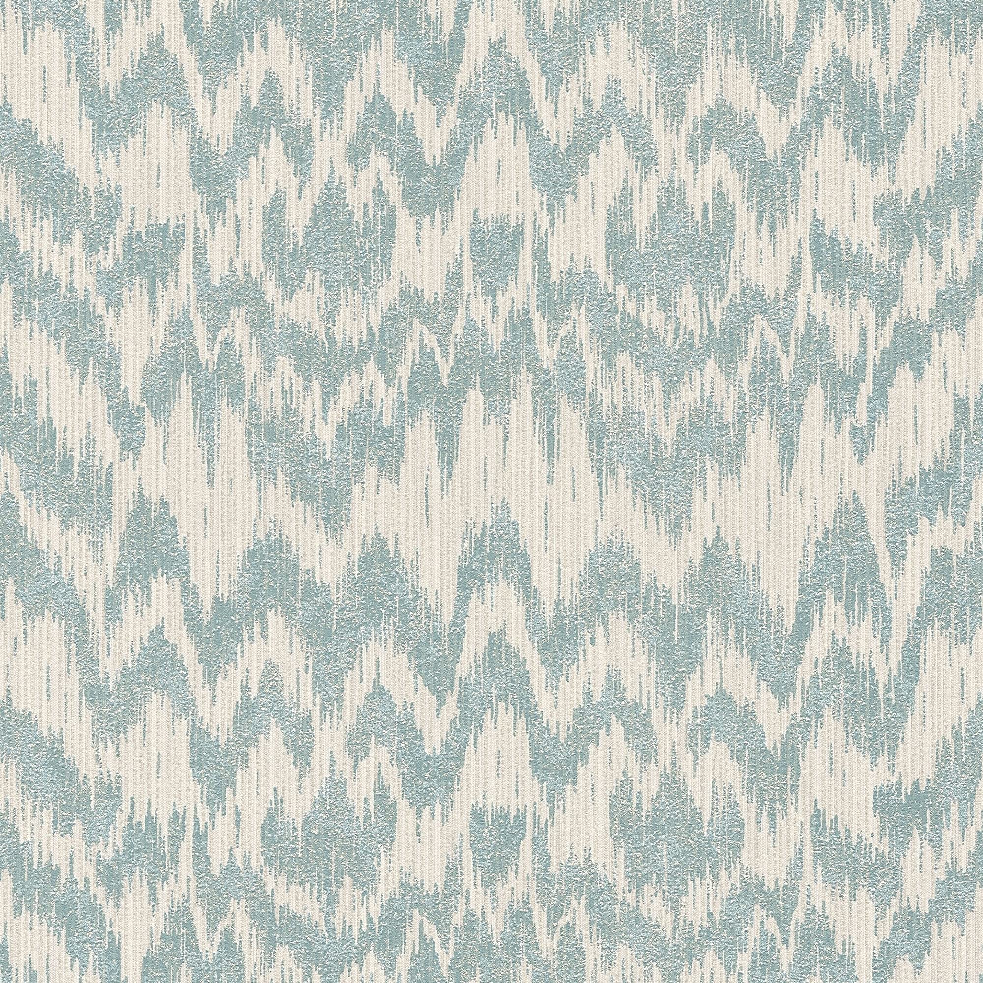 Escape Glitter Chevron Wallpaper, 10.05m x 53cm, Green/Teal