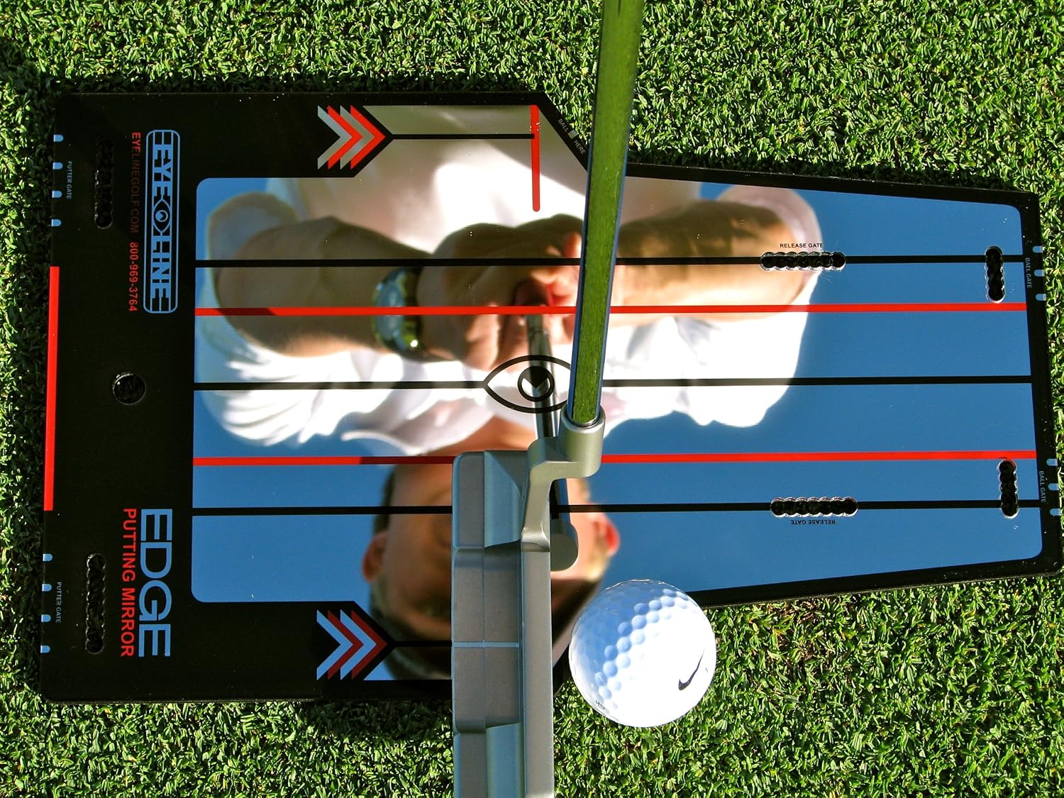 EyeLine Golf Edge Putting Mirror - Portable Putting Training Aids, Practice Putting Indoor/Outdoor and Accurately Improve Your Stroke : Golf Training Putters : Sports & Outdoors