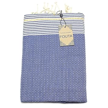 ANNA ANIQ Fouta Hamamtuch Saunatuch XXL Extra Groß 197 x 100cm - 100% gekämmte Baumwolle aus Tunesien als Strandtuch, orienta