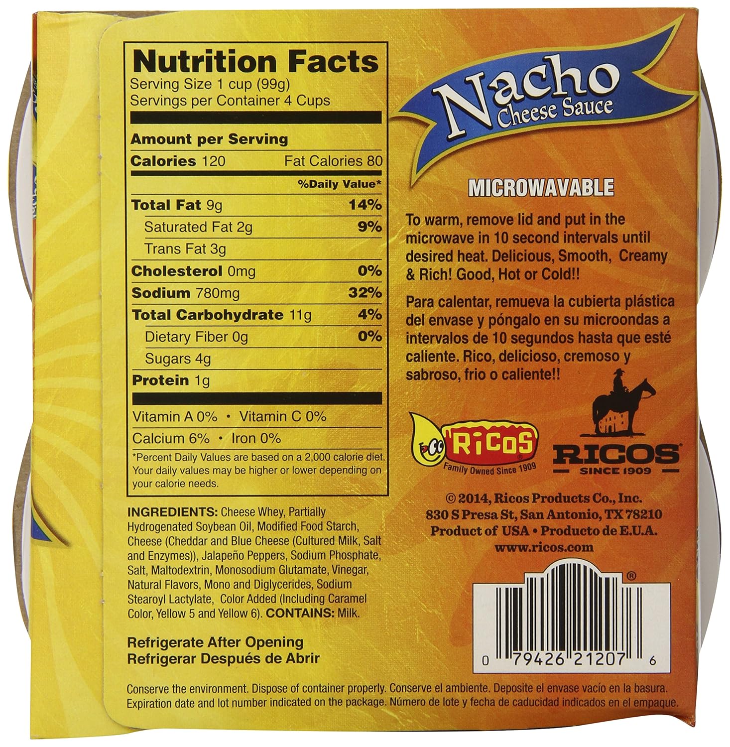 Ricos Nacho Cheese Sauce Nutrition Facts Blog Dandk
