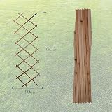 DIVCHI Wooden Trellis Expandable Garden Wall Trellis Pack of 3 180x60 Natural view 4