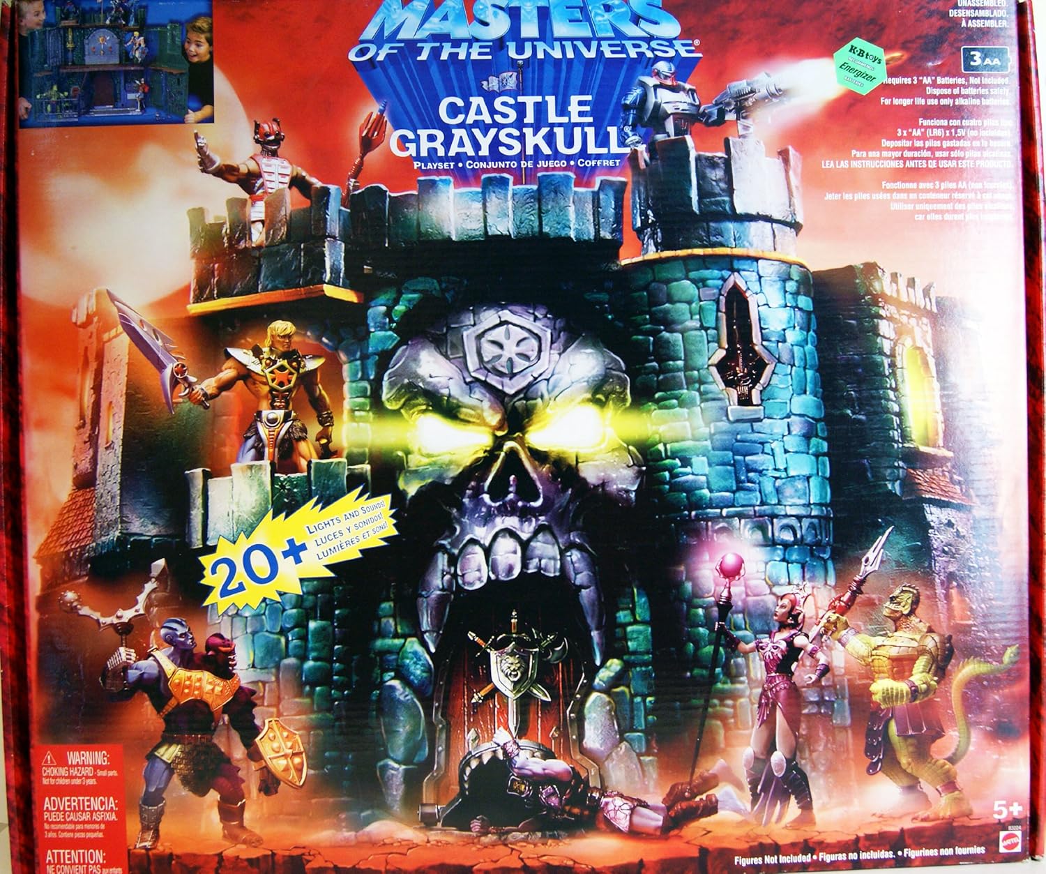 Masters of the Universe B3224 Castle Grayskull Playset 20+ Lights