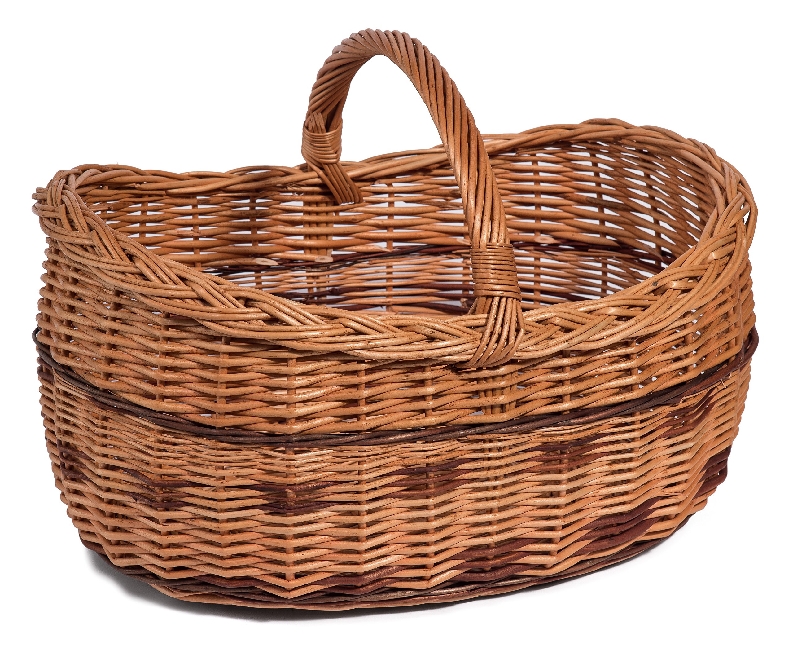Prestige Wicker Basket Barrel, Brown, X-Large