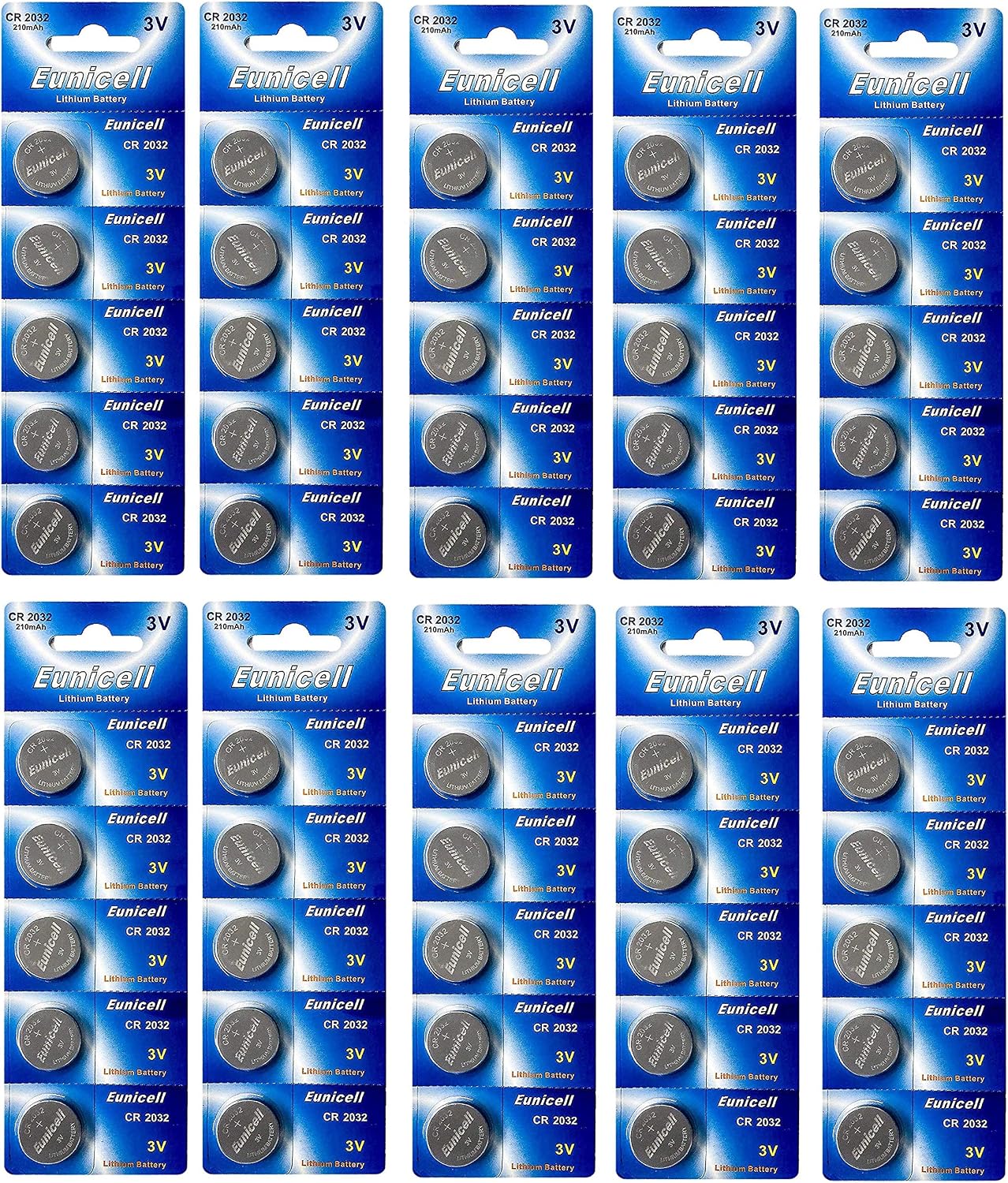 Energy01 Set of 3 Volt 210 mAh Lithium Batteries CR2032 DL2032 50 piles