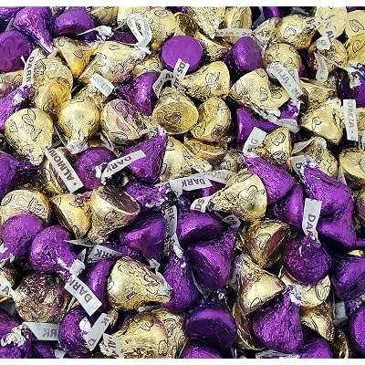 Mother&amp;#39;s Day Candy Mix KISSES Milk Chocolate with Almonds and KISSES Strawberry, Spring Candy - Bulk 2 Lbs