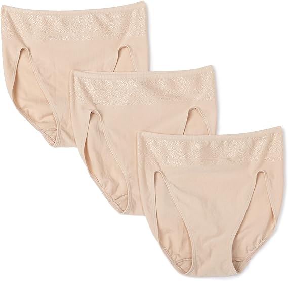 Bali Women's 3-Pack Passion For Comfort Seamless Hi-Cut Panties Brief Panties at Amazon Women’s