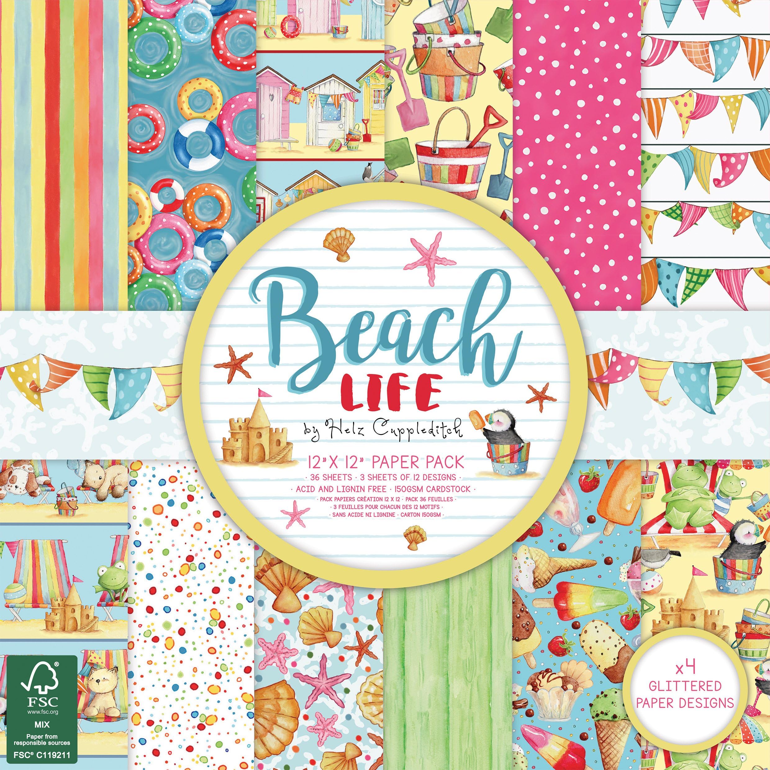 Helz Cuppleditch Beach Life - 12x12" Paper Pad