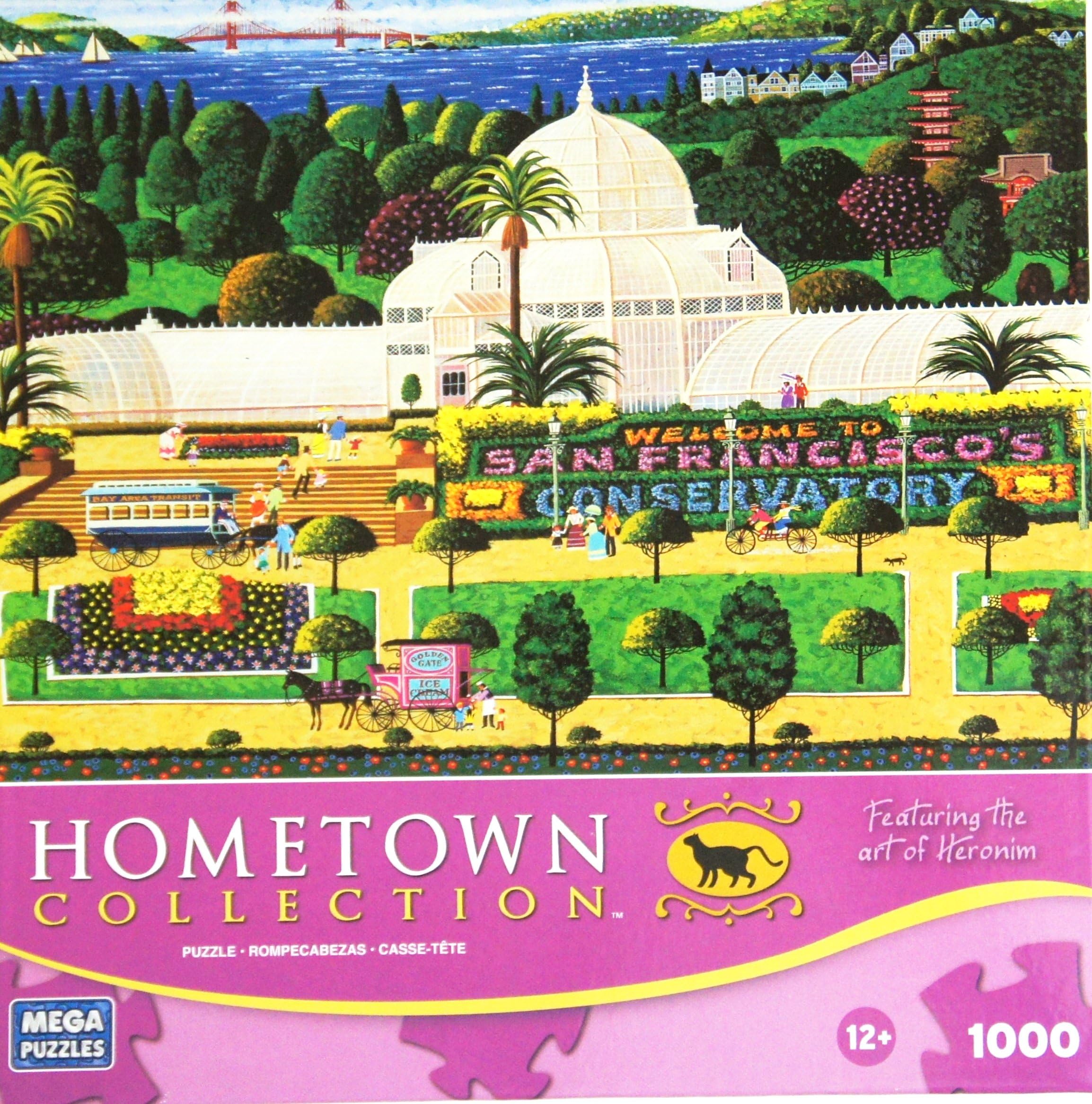 HOMETOWN COLLECTION Featuring the art of Heronim San Francisco Conservatory 1000 Piece Puzzle by Mega Puzzles by Mega Puzzles