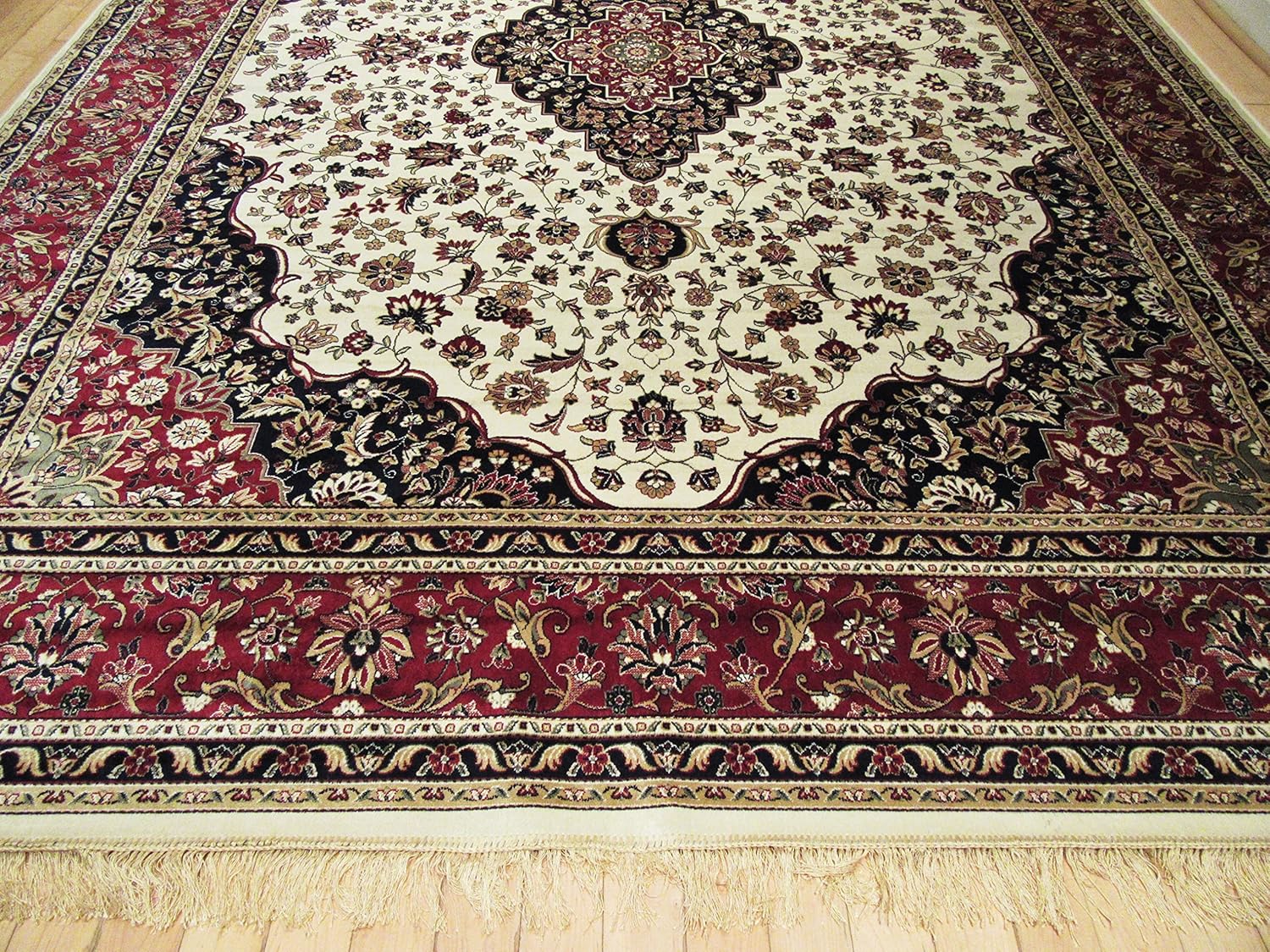 Amazon.com: New Silk Ivory Area Rug 5x8 Rug White Classic Rug Persian