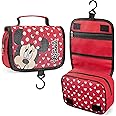 Disney Stitch Hanging Toiletry Bags for Women Teenagers Girls Minnie Mouse Cosmetic Bag Travel Accessories Stitch Gifts (Red Minnie)