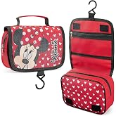 Disney Stitch Hanging Toiletry Bags for Women Teenagers Girls Minnie Mouse Cosmetic Bag Travel Accessories Stitch Gifts (Red 