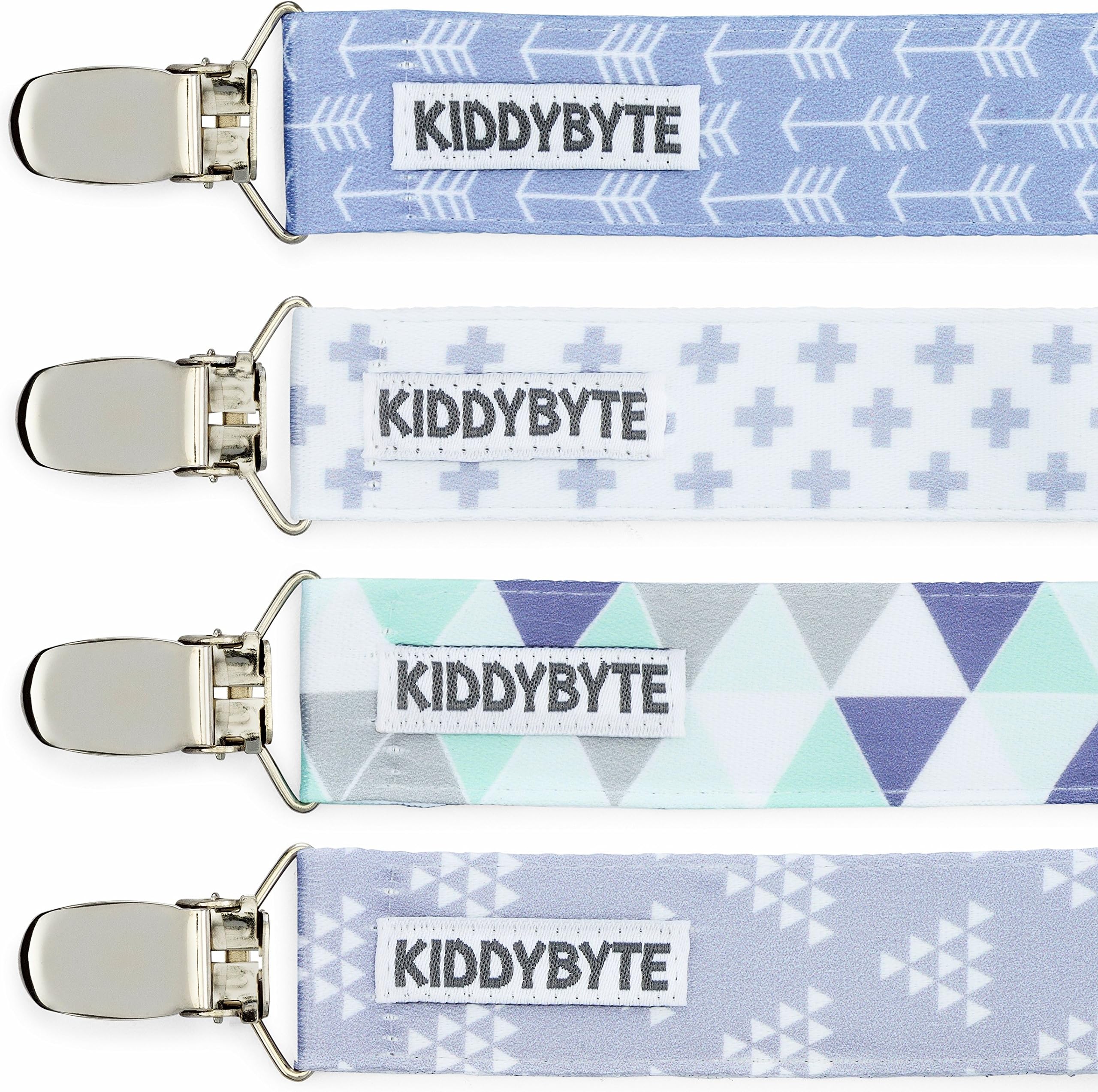 Baby Pacifier Clip Holder for Boy - 4 Pack Teething Clips for Babies, Perfect for Binky, Soothie & Stuffed Animal Toys