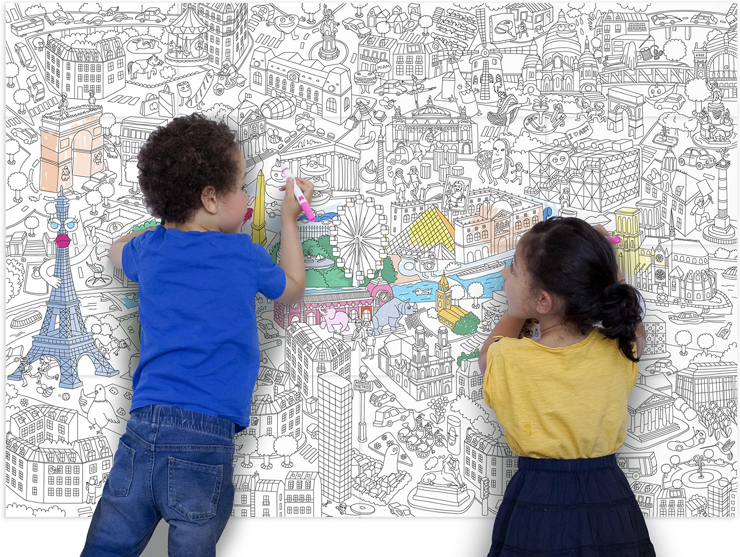 Omy Design and Play Giant Colouring Poster Paris