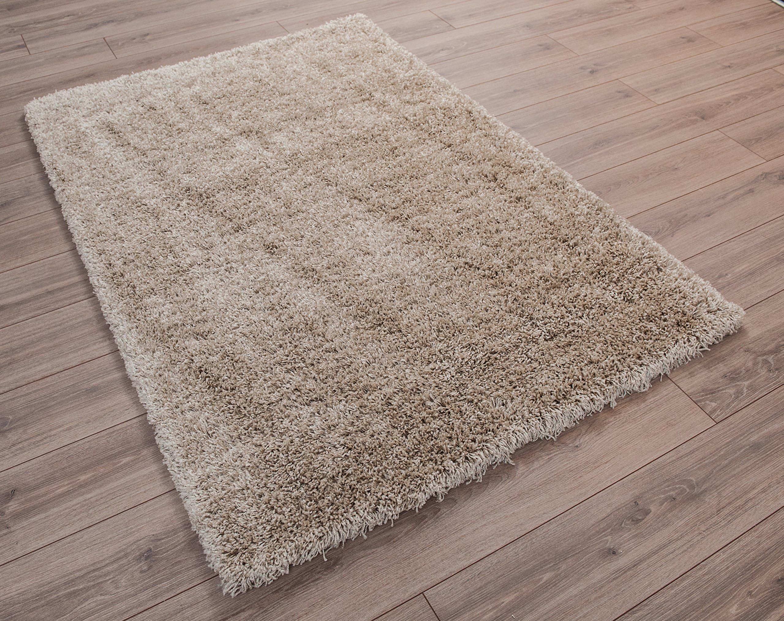 Serdim Rugs Living Room Shaggy Area Rugs, Polypropylene, D.BEIGE, 80x150cm(2'6"x5'0)OEKO-TEX STANDARD 100