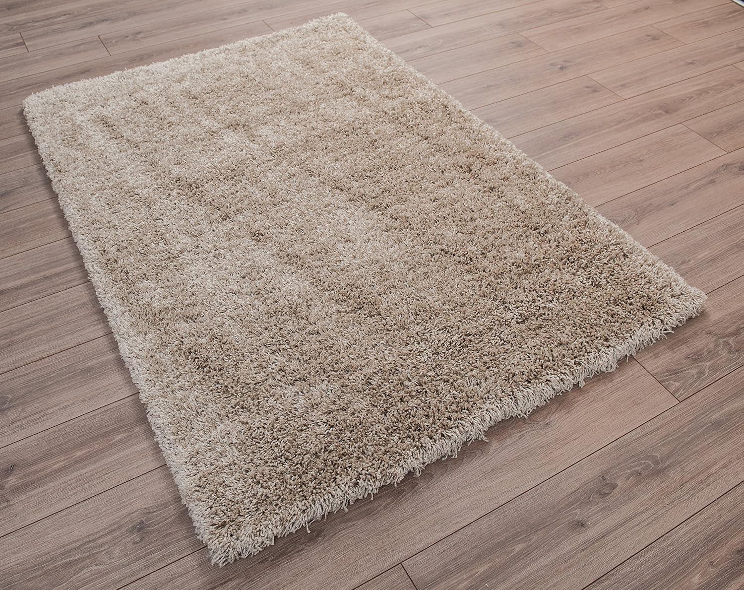 Serdim Rugs Living Room Shaggy Area Rugs, Polypropylene, D.Beige, 60x110cm(2'x3'7) Amazon.co.uk